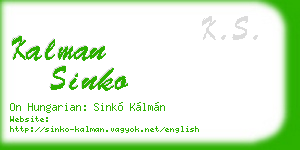 kalman sinko business card